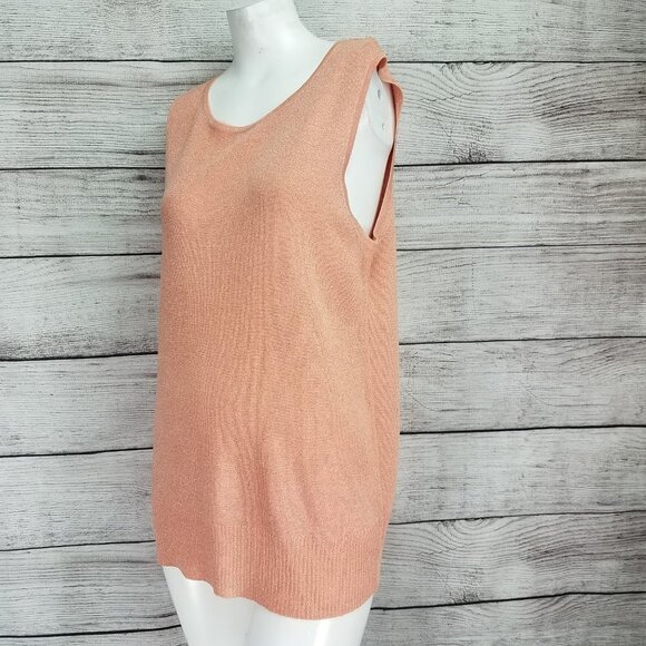 NEW Chico's 2-M Subtle Shimmer Knit Sleeveless Top Sweater - Picture 1 of 6